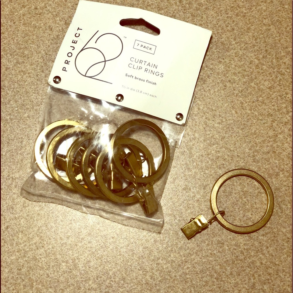 Gold brass shower curtain clips 🚿